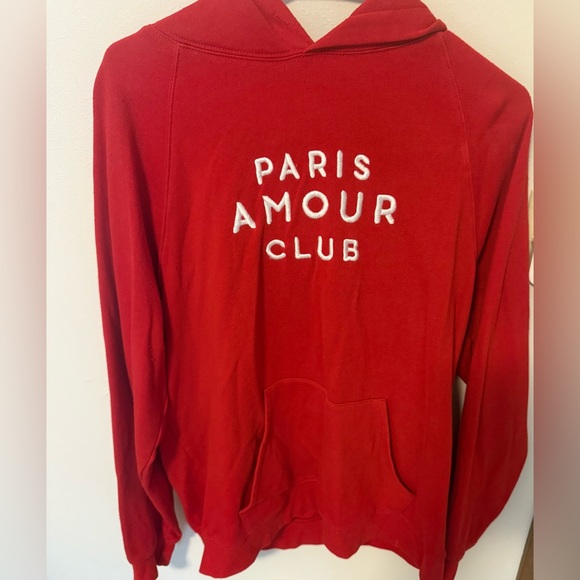 Tops - Red Paris Amour Club Hoodie